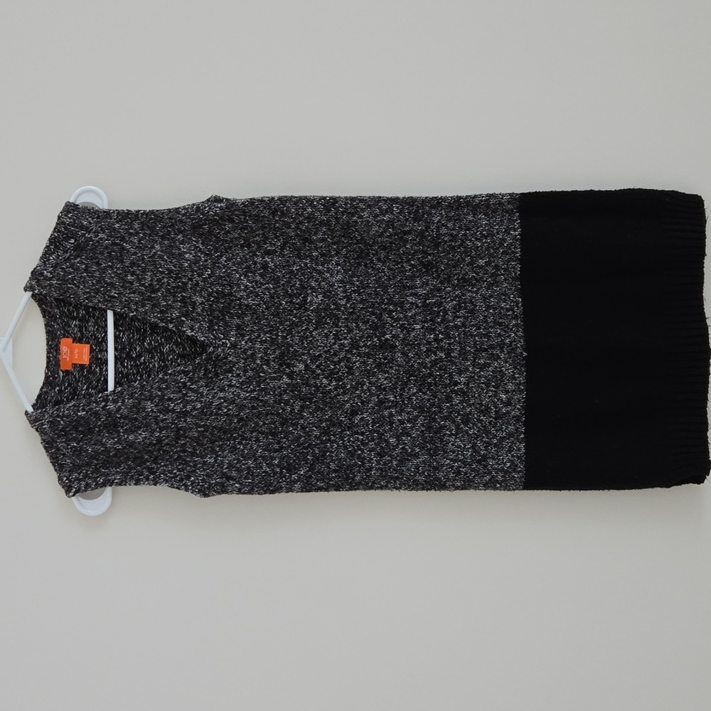 Joe fresh black/gray sleeveless sweater dress